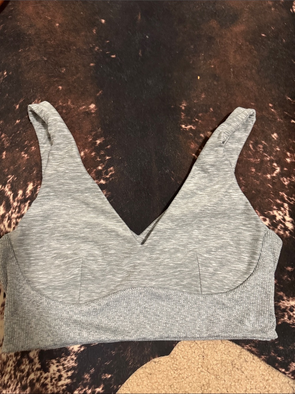 Victoria's Secret Heather Gray V‑Neck Bralette